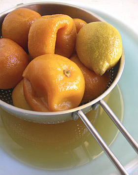 poached Seville oranges