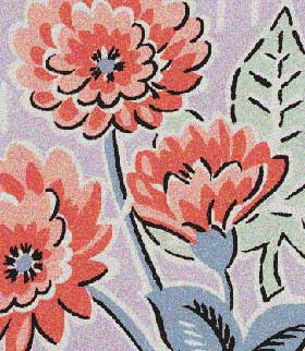 zinnia textile print from The Laundry