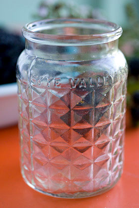 an old jam jar