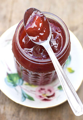 raspberry and peach jam, the essence of summer preserving