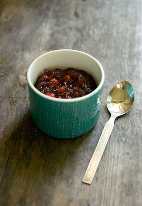 Cranberry apricot and pineapple Christmas jam