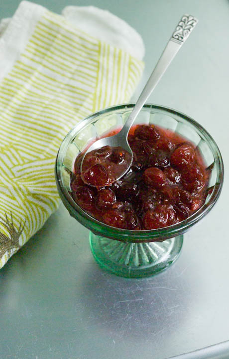 baked cranberries with orange and cardamon